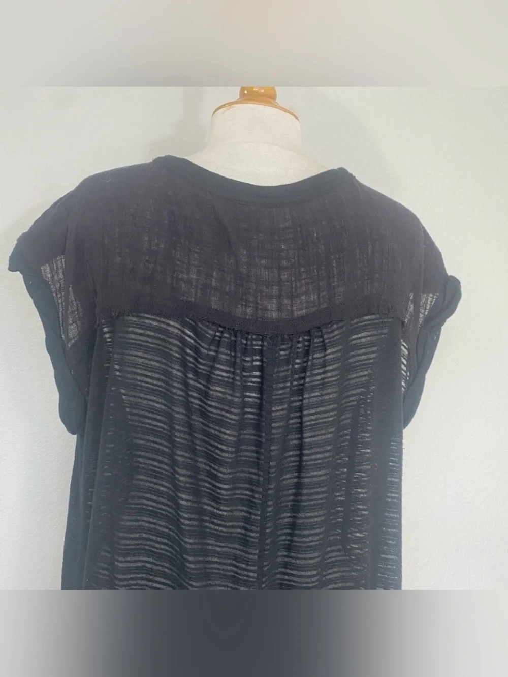 Free People Women's Black Oversize Muscle Tunic Size Large Casual Streetwear